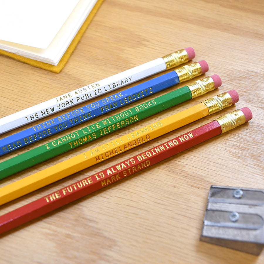 NYPL Quote Pencil Set | The New York Public Library Shop