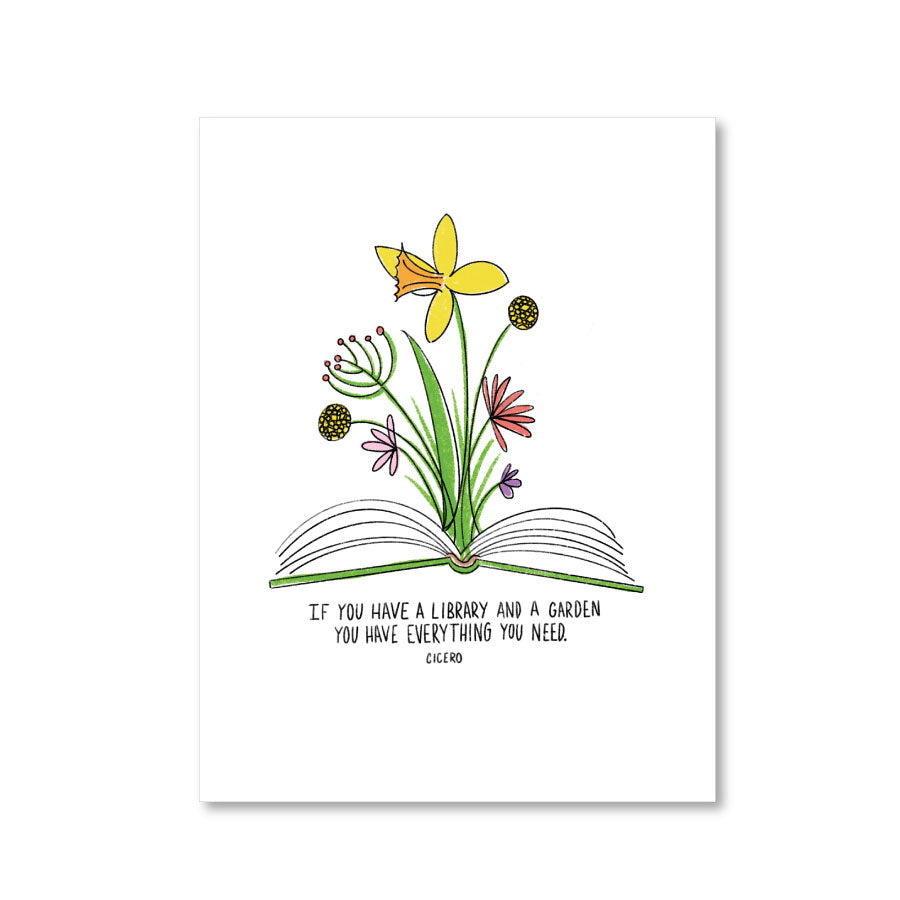 Library and Garden: Printable Greeting Card - The New York Public Library Shop