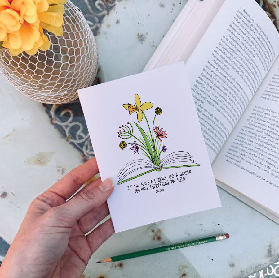 Library and Garden: Printable Greeting Card - The New York Public Library Shop