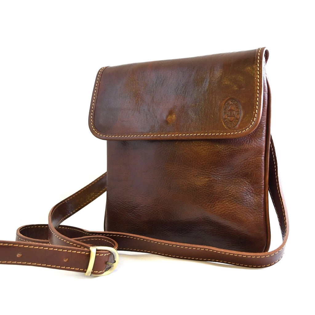 Leather NYPL Bookbinding Stamp Crossbody Bag | The New York Public