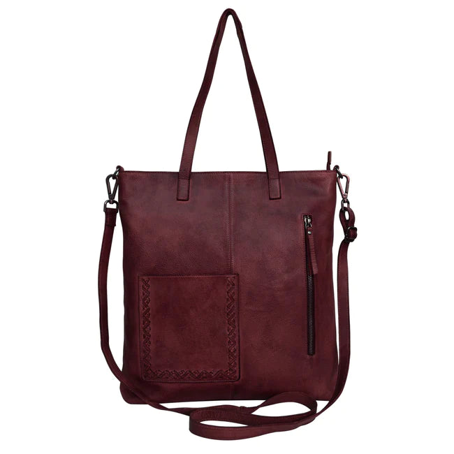 Leather Zippered Tote Bag: Renee