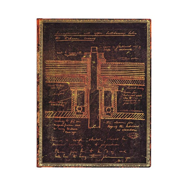 Softcover Tesla's Sketch of a Turbine Journal