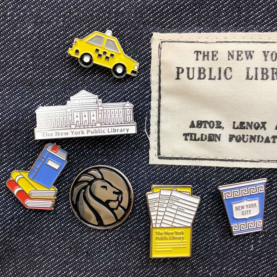 NYPL Library Card Enamel Pin - The New York Public Library Shop