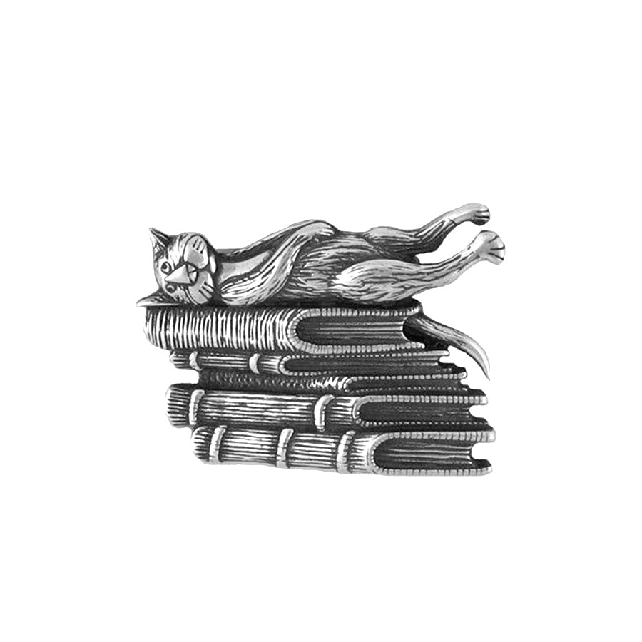 Edward Gorey's Book Cat Brooch