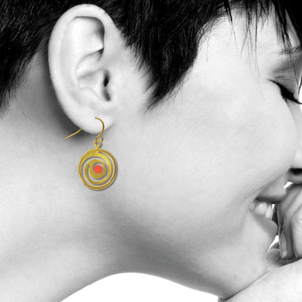 Klimt The Kiss Spirals Earrings