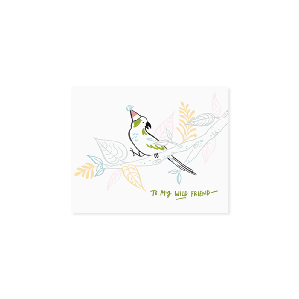 Tropical Parakeets Pop-Up Notecard