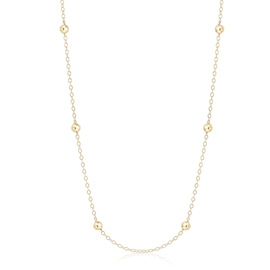 Simplicity Gold Beaded Chain Necklace