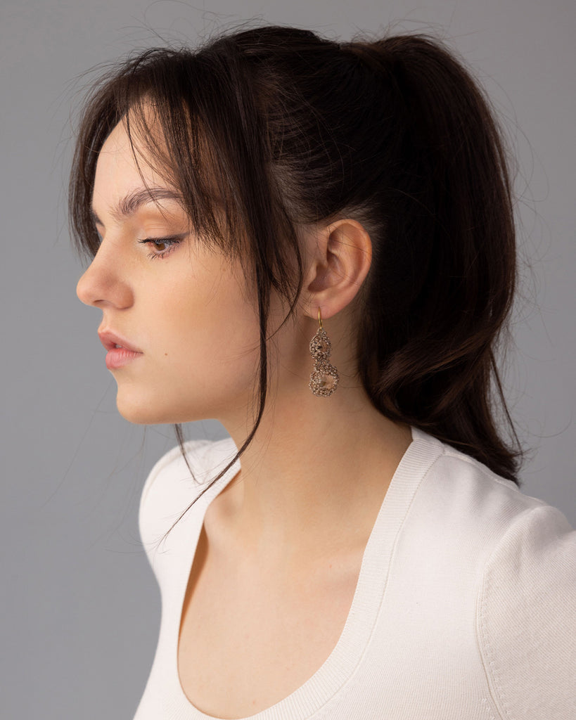 Lace Earrings: Odetta in Zircon