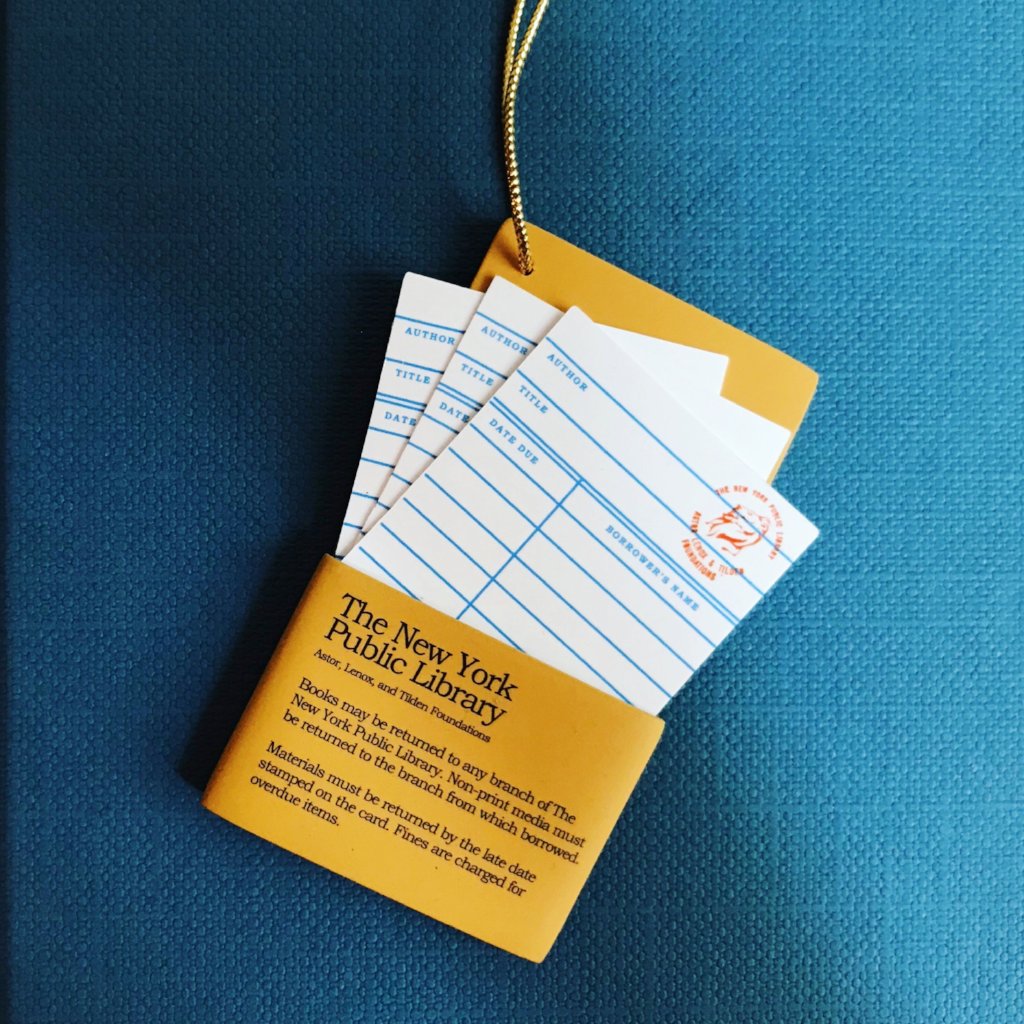 NYPL Library Card Ornament