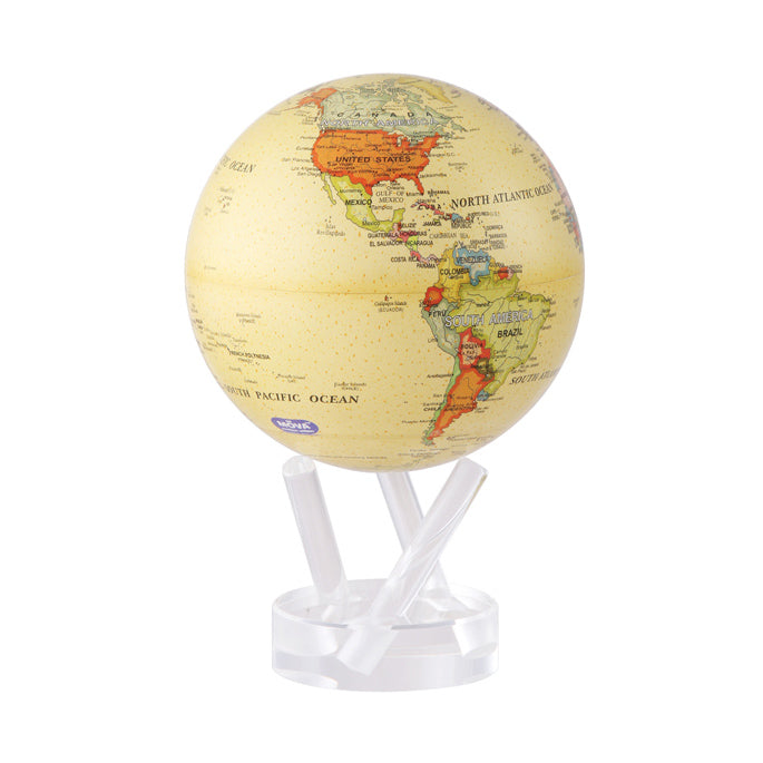 Mova Rotating Antique Beige Globe - The New York Public Library Shop