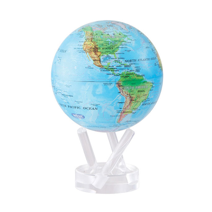 Mova Rotating Blue Ocean Relief Globe - The New York Public Library Shop
