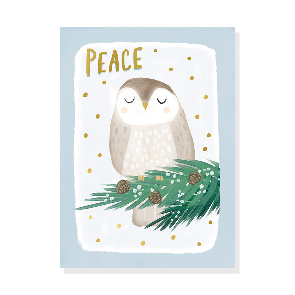 Peace Owl Holiday Card Set