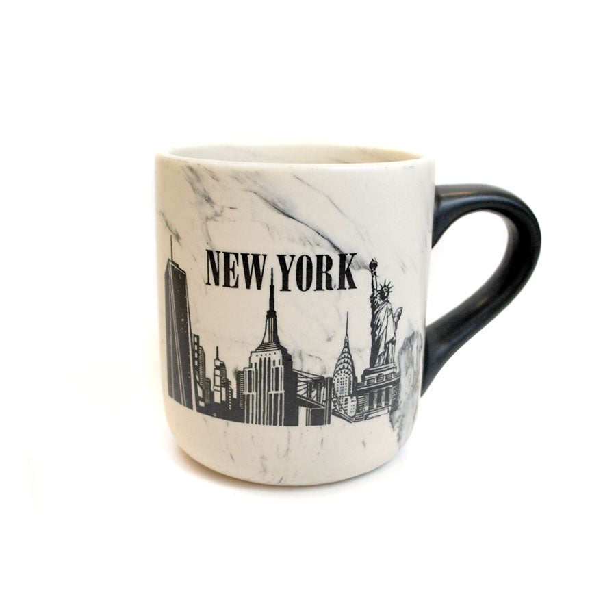 Marbleized New York City Skyline Mug - The New York Public Library Shop