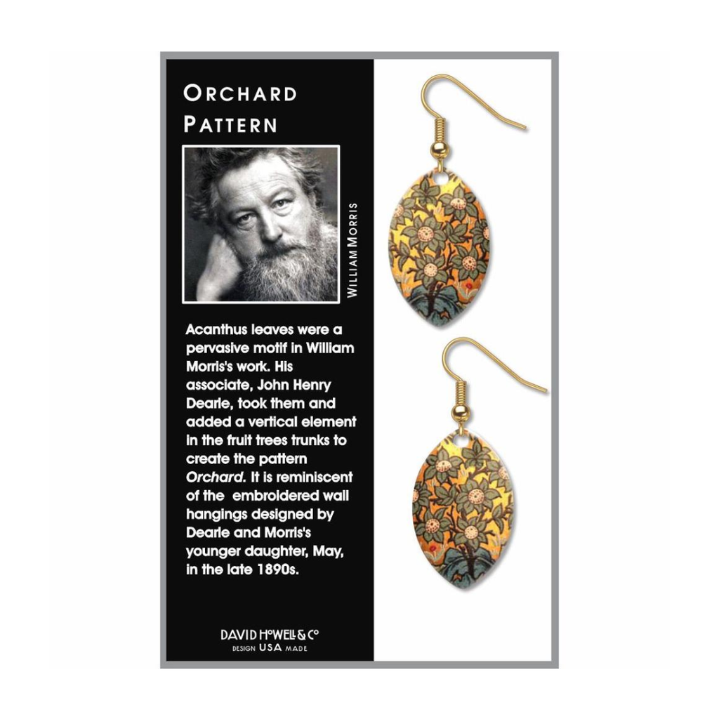 William Morris Orchard Pattern Earrings