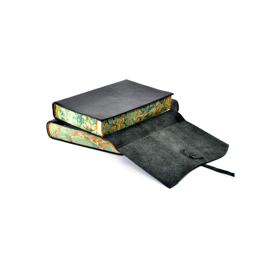 Marbled Edged Italian Leather Journals - The New York Public Library Shop