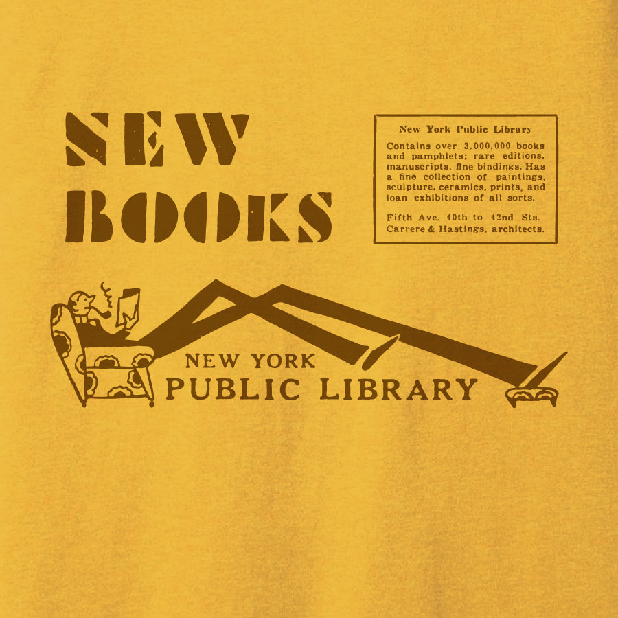 New Books: NYPL Vintage Inspired T-shirt - The New York Public Library Shop