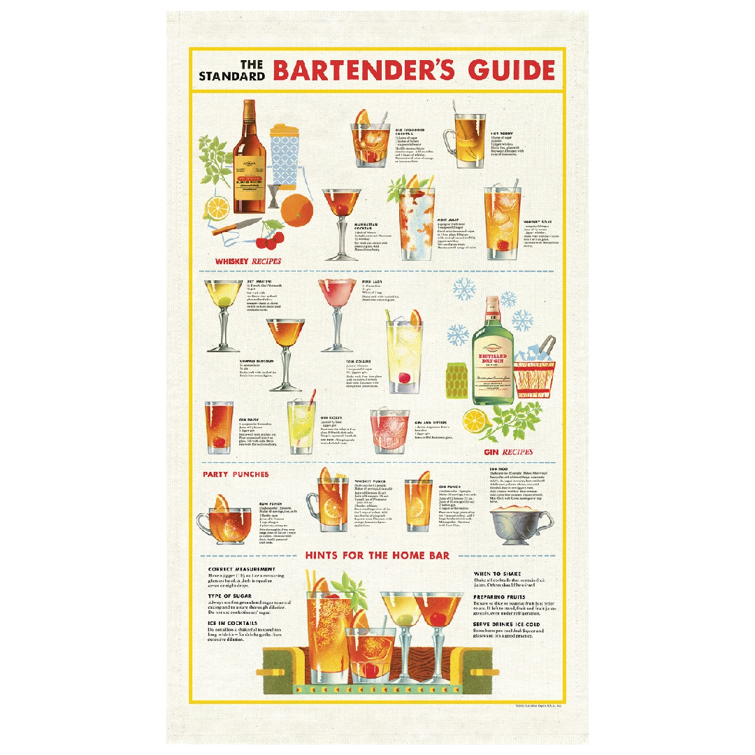 Cavallini & Co. Bartender's Guide Tea Towel - Thumbnail 4