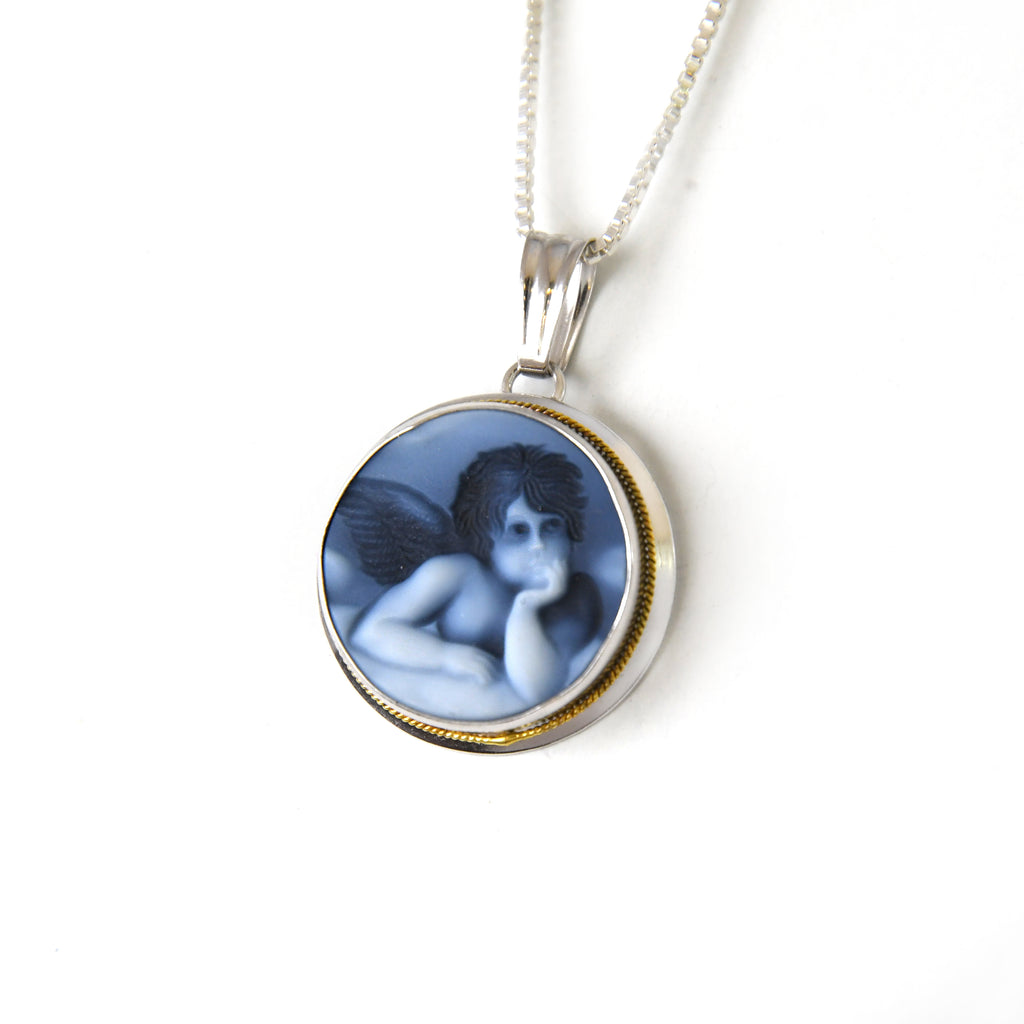 Raphael's Angel Agate Cameo Necklace