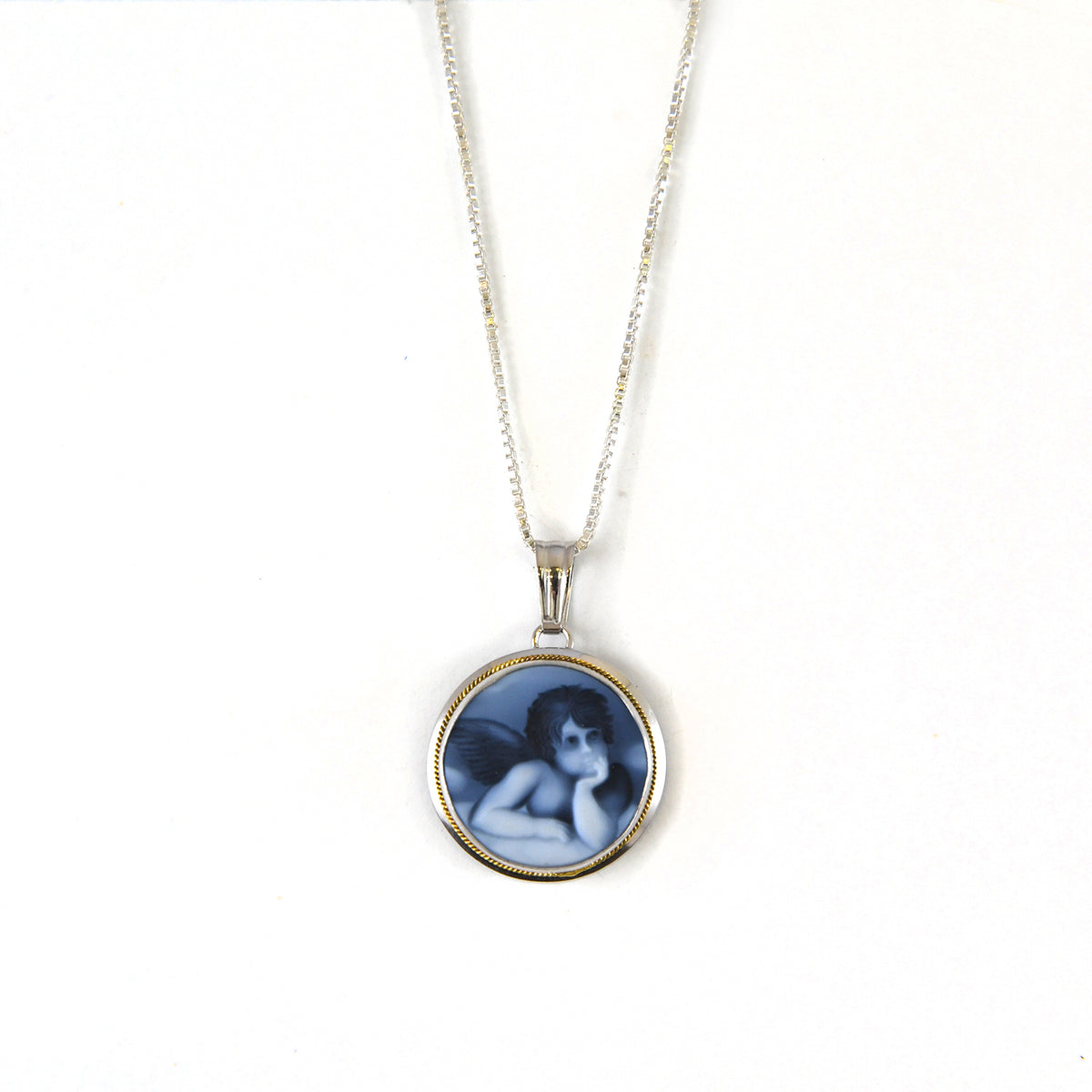 Girl by the Sea Agate Cameo Necklace