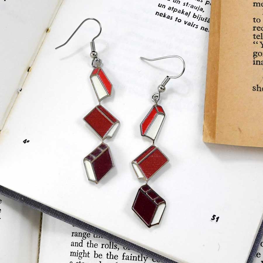 Bronte Book Earrings - The New York Public Library Shop