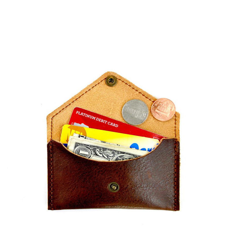 Brown Leather NYPL Stamp Card Case - The New York Public Library Shop