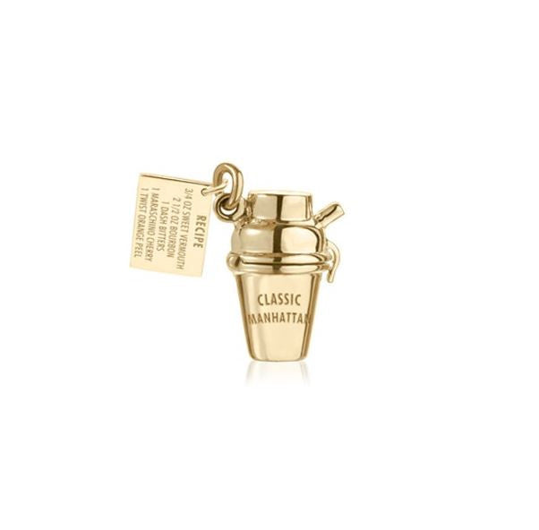 Gold Manhattan Cocktail Shaker Charm - The New York Public Library Shop