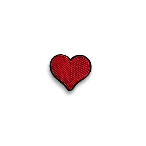 Red Heart Hand Embroidered Brooch