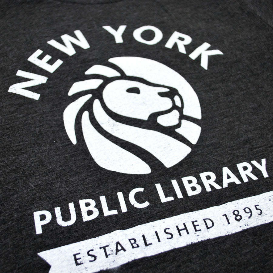 Charcoal Black NYPL 1895 T-shirt | The New York Public Library Shop