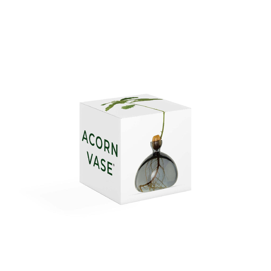 Smoke Grey Acorn Vase