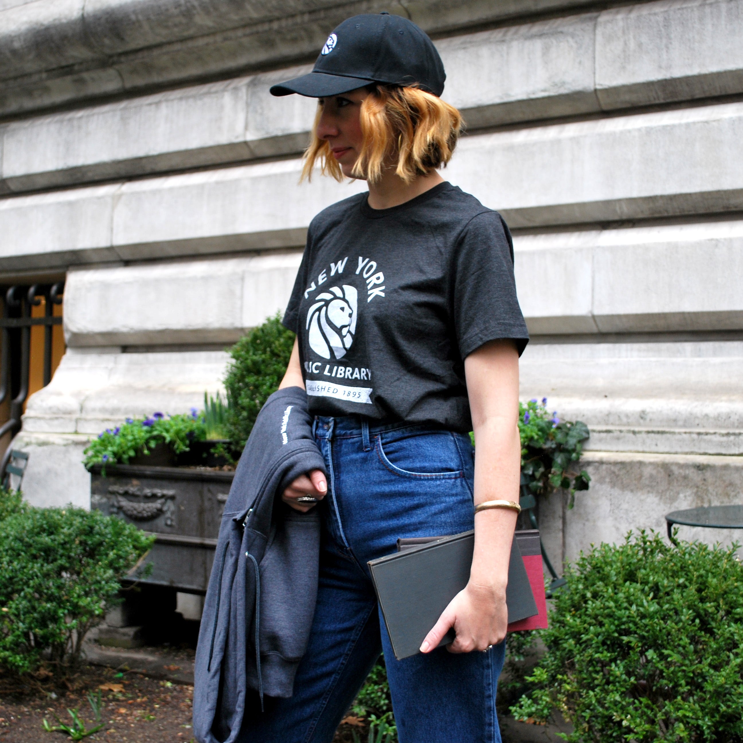 Charcoal Black NYPL 1895 T-shirt | The New York Public Library Shop