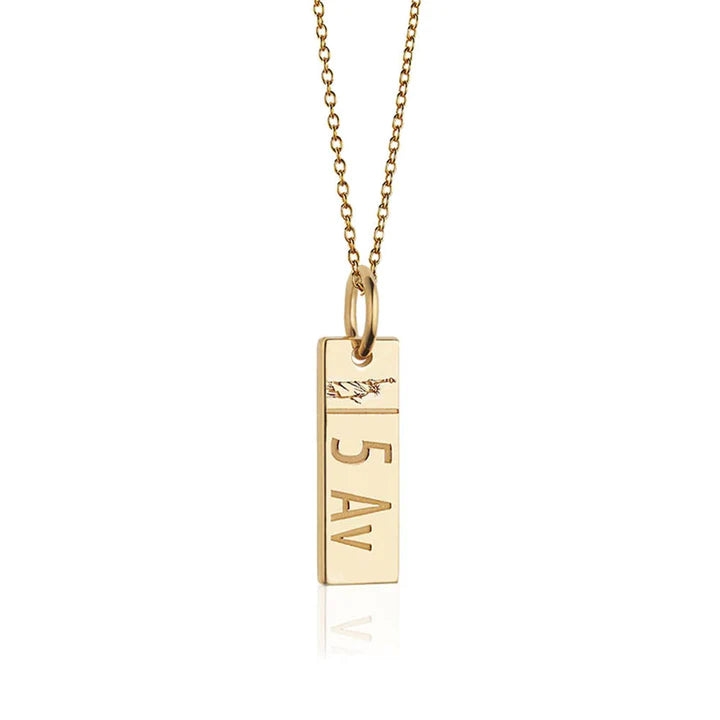 Gold Fifth Avenue Sign Charm