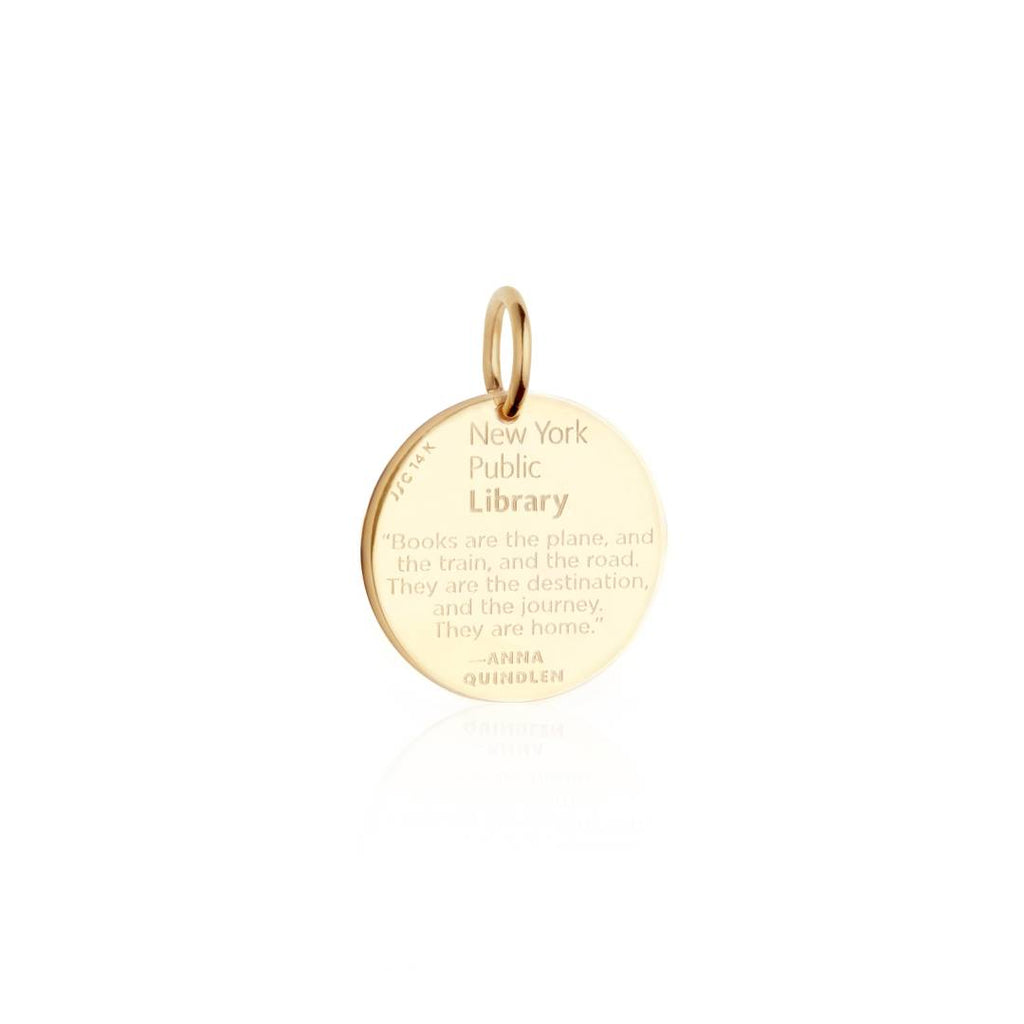 Solid 14K Gold NYPL Lion Charm