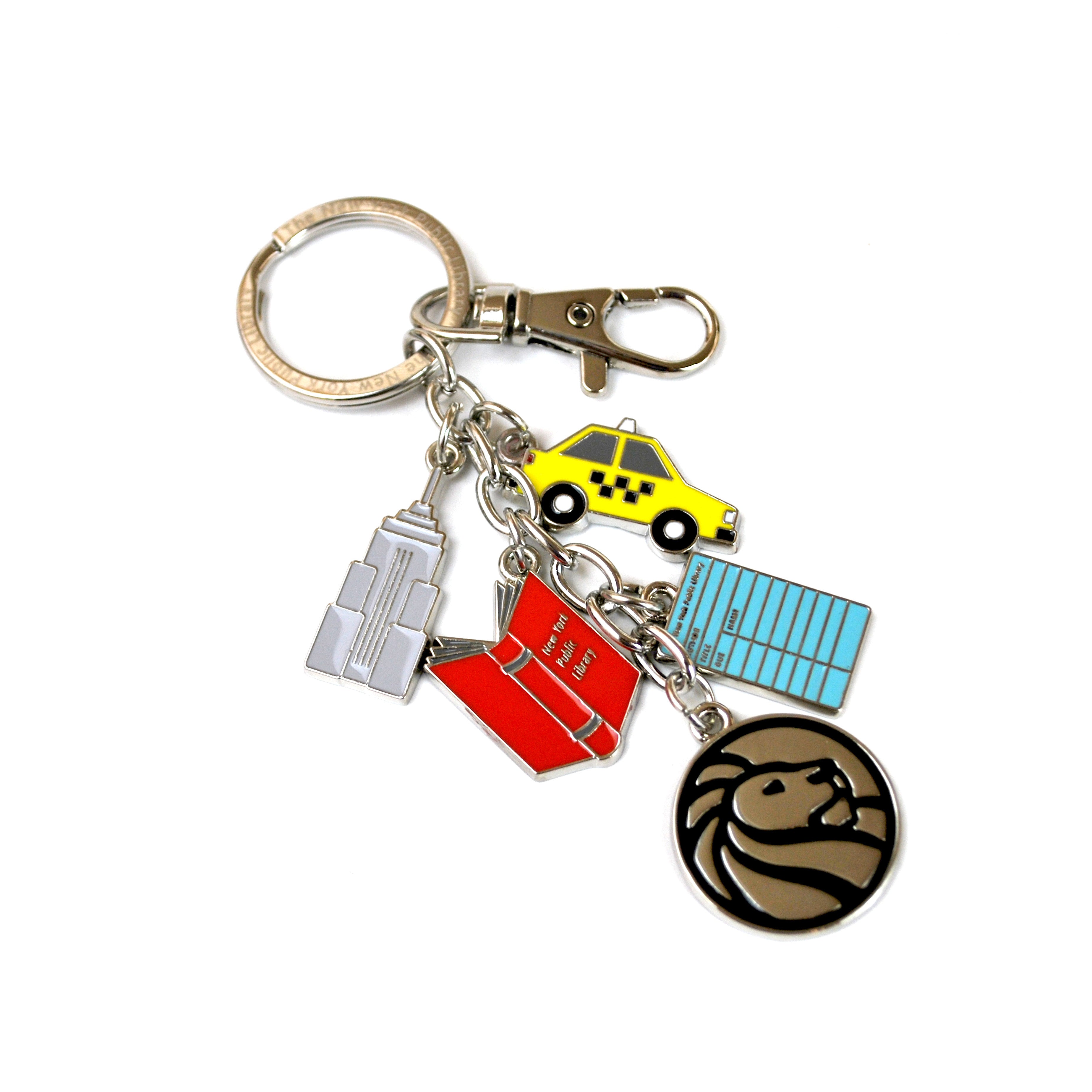 NYPL Enameled Charm Keychain