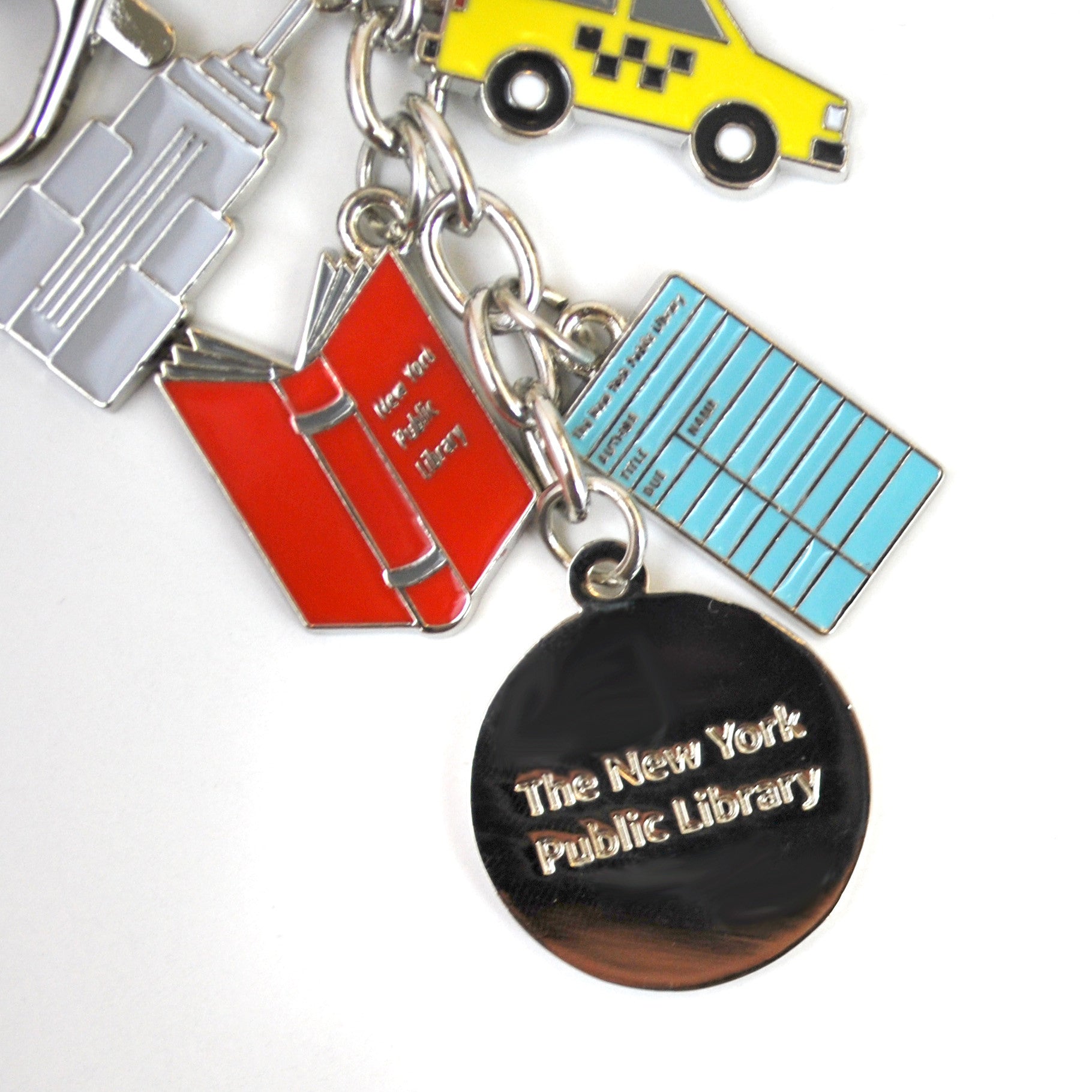 NYPL Enameled Charm Keychain