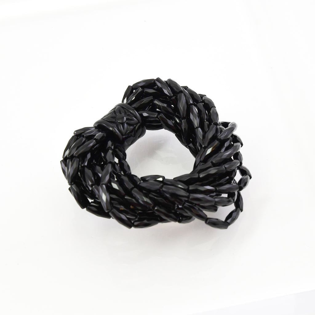 Black Elastic Strands Bracelet