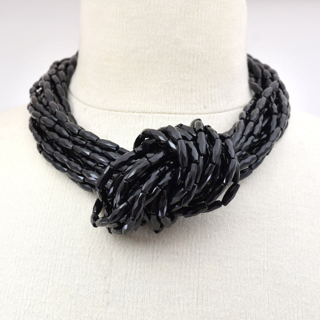 Black Knot Rope Necklace