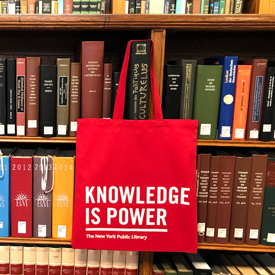 NYPL Knowledge Is Power Tote Bag | The New York Public Library Shop