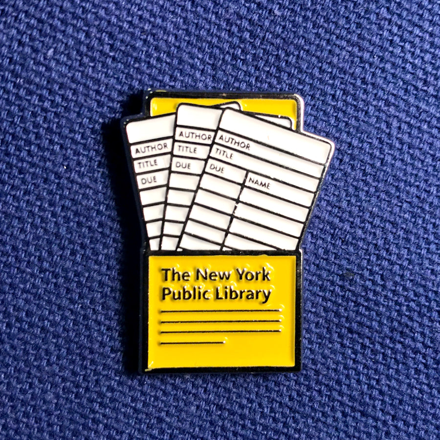 NYPL Library Card Enamel Pin | The New York Public Library Shop