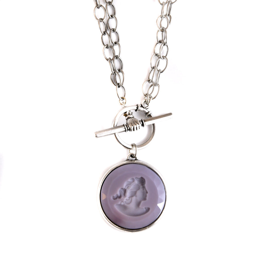 Lilac Convertible Toggle Necklace - The New York Public Library Shop