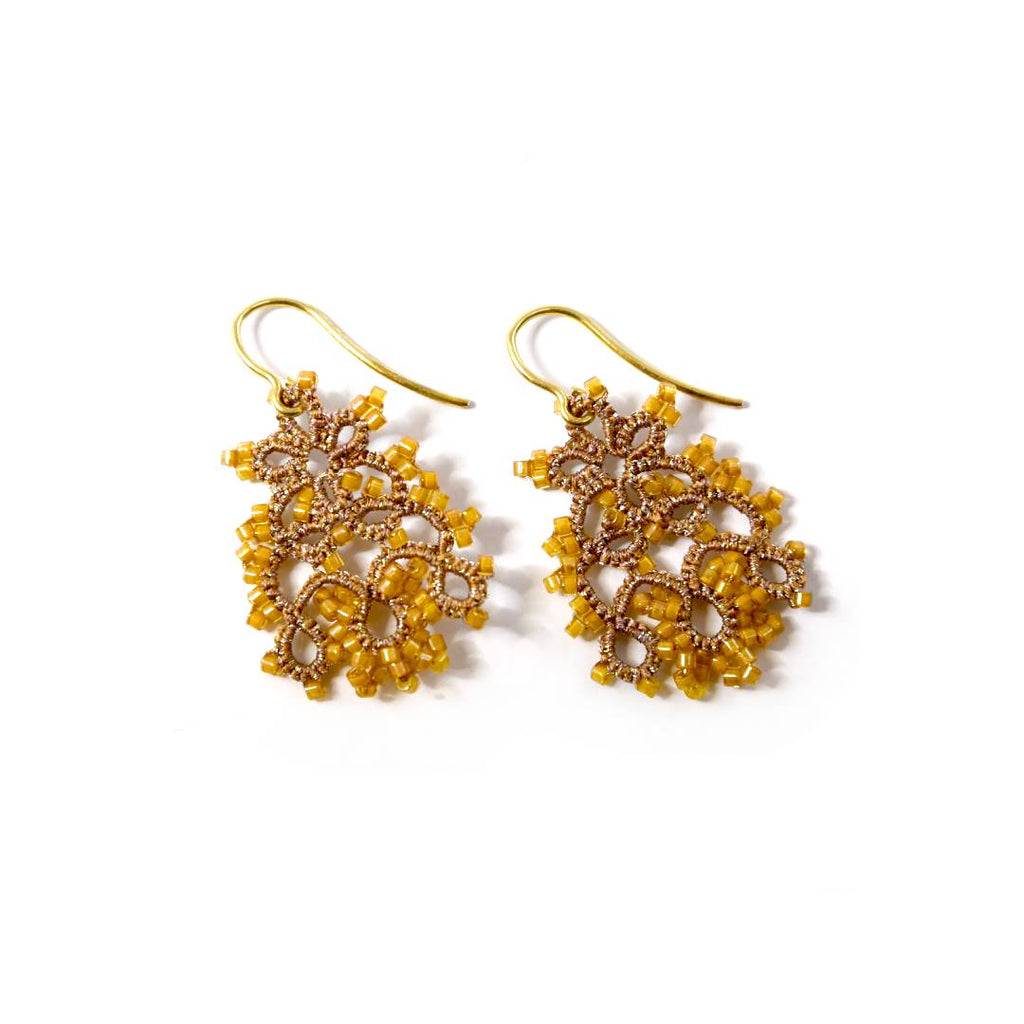 Lace Earrings: Mustard Pippa