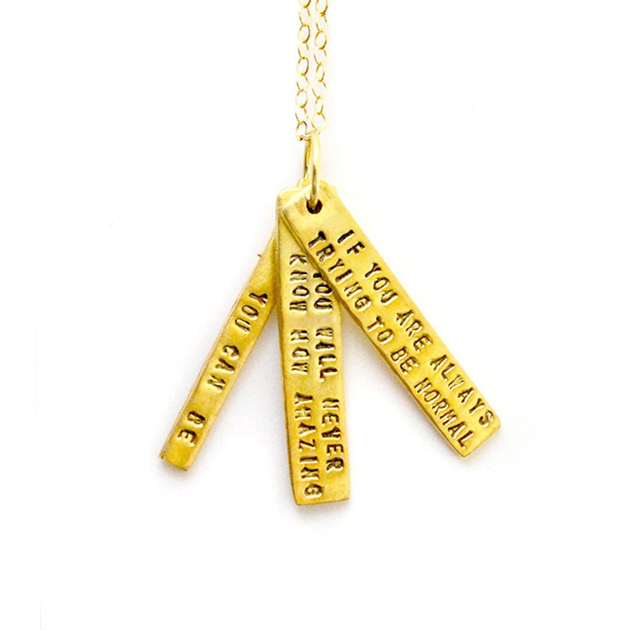 Maya Angelou Quote Necklace - The New York Public Library Shop