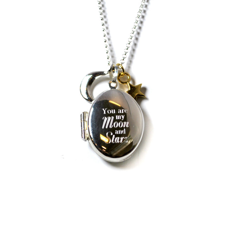 My Moon and Stars Locket Necklace - The New York Public Library Shop