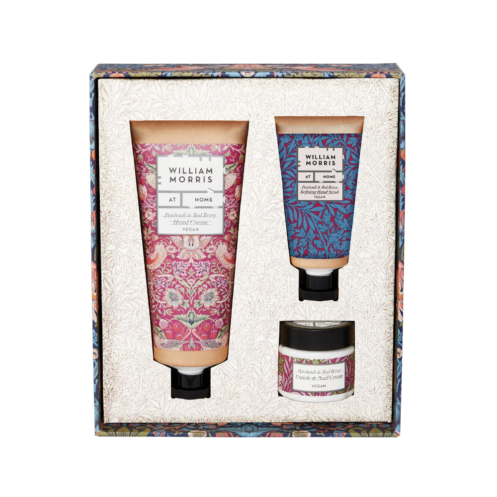 William Morris Strawberry Thief Patchouli & Red Berry Hand Treatment Set