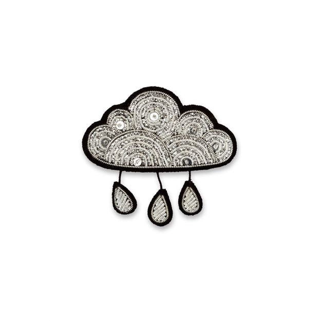 Cloud and Rain Hand Embroidered Brooch