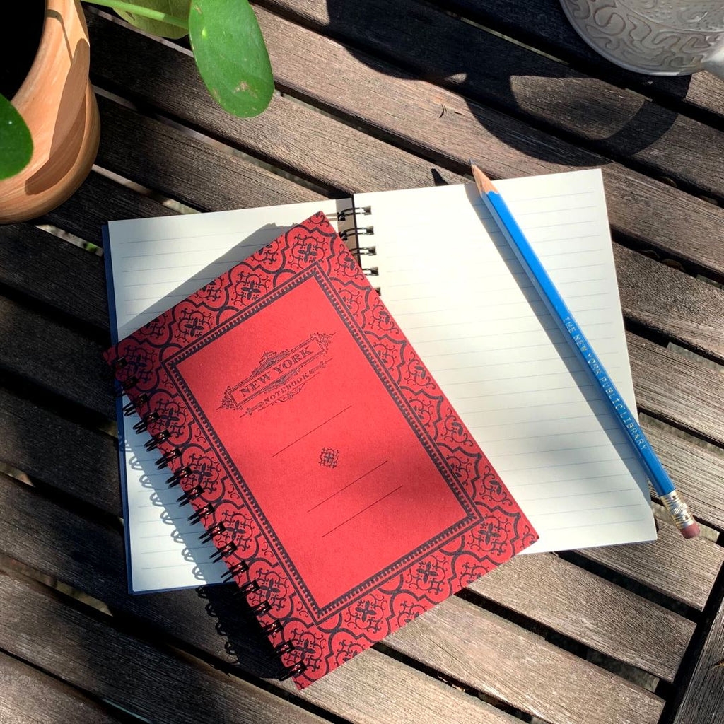 Spiral Bound New York Notebook: Red