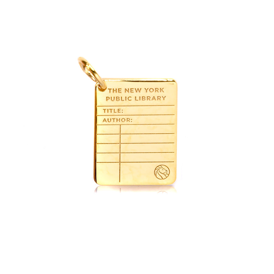 Gold NYPL Library Card Charm - The New York Public Library Shop