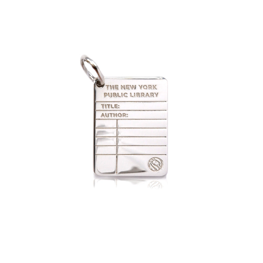 Silver NYPL Library Card Charm - The New York Public Library Shop
