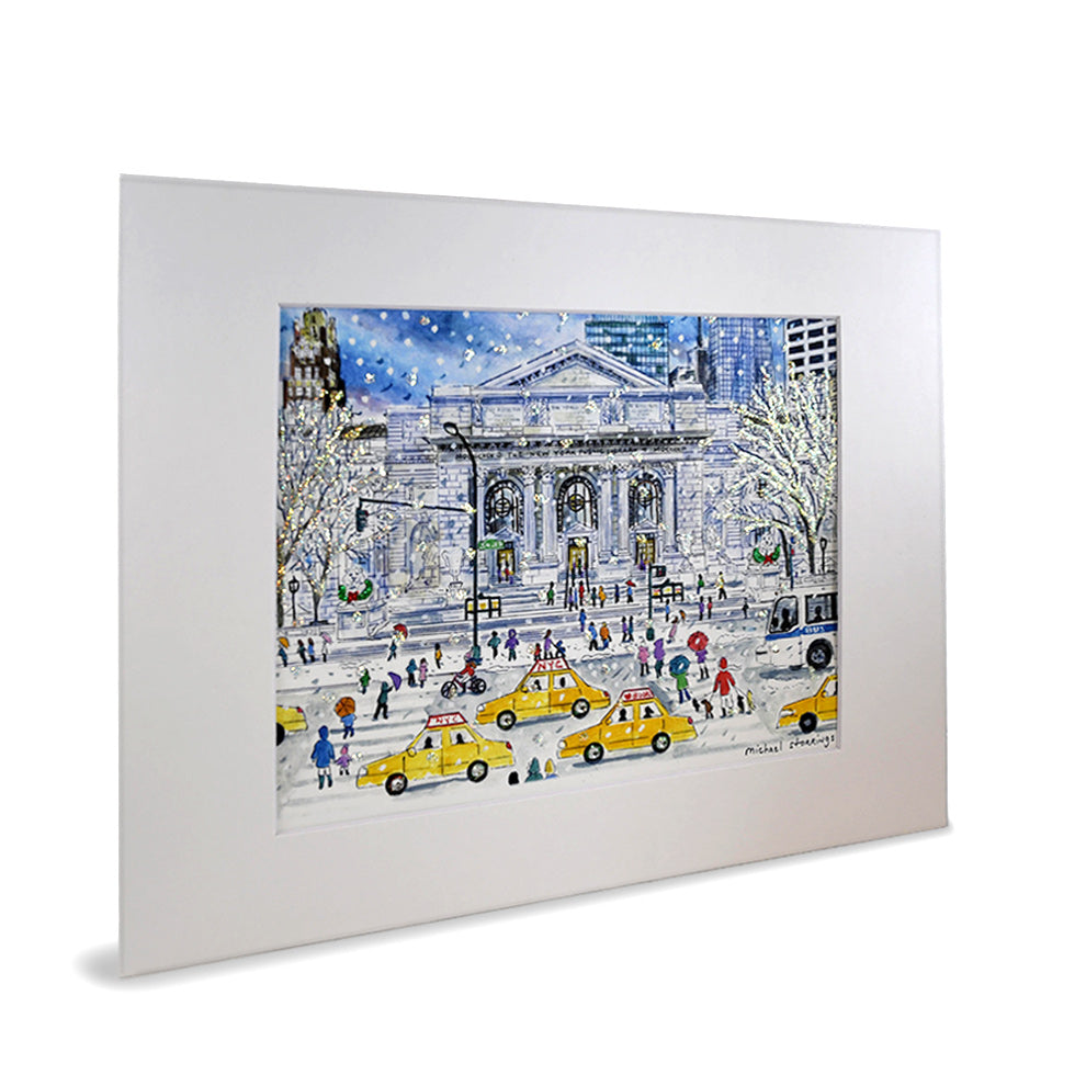 Michael Storrings' Glittered NYPL Print - The New York Public Library Shop