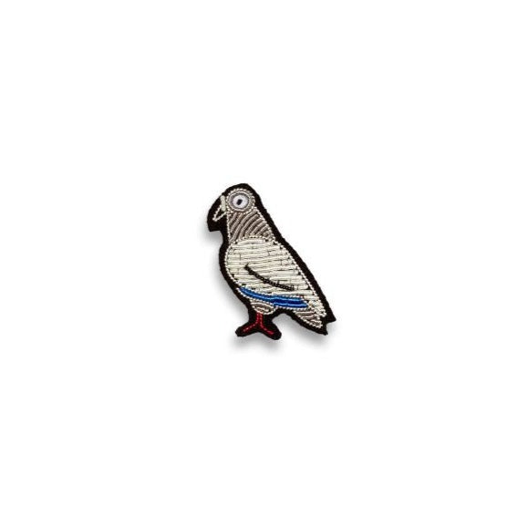 Pigeon Hand Embroidered Brooch