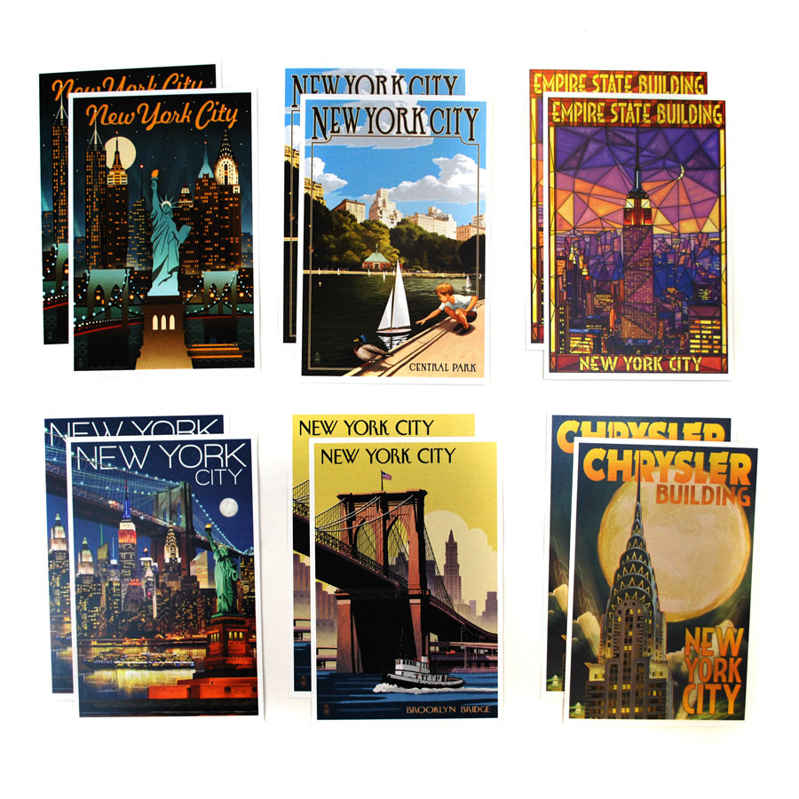 NYC Postcard Set of 12 | The New York Public Library Shop